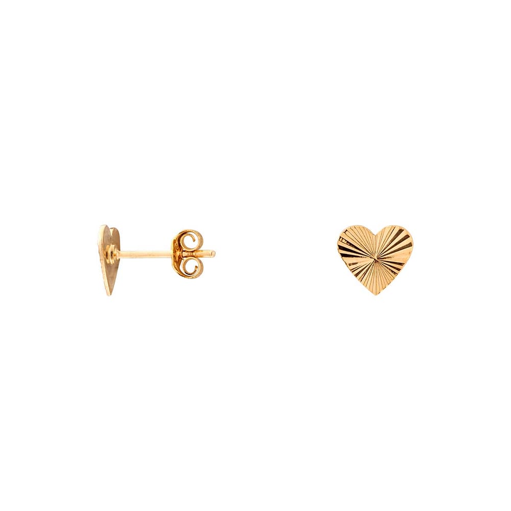 Boucles D'oreilles Cœur En Plaqué Or - Marque OxcmoBijoux, Neuf Avec étiquettes