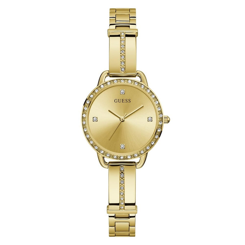 Montre Bracelet GUESS Pour Femme - Cadran Bleu, Boîtier Doré, étanche 50m - Occasion
