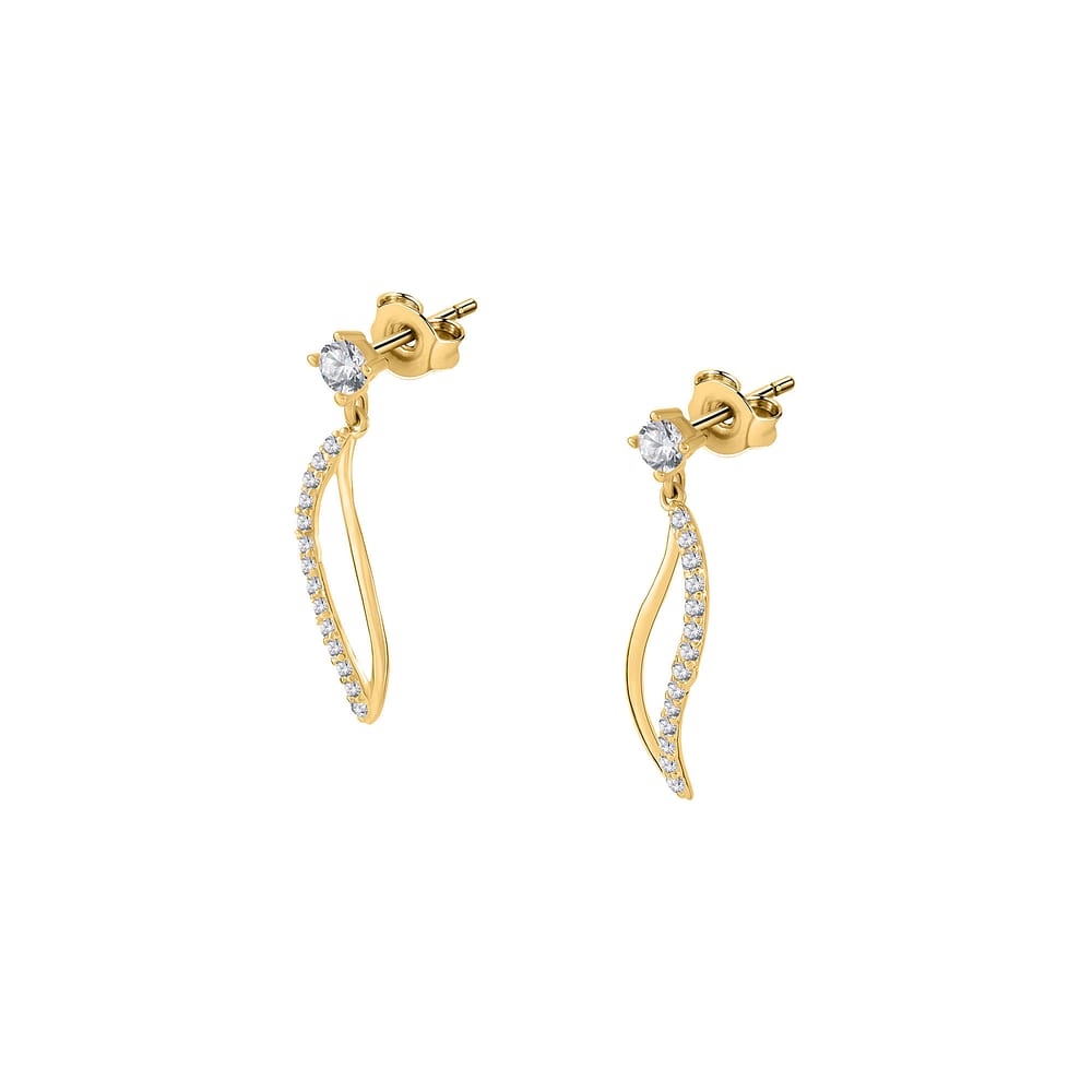 Clou D'oreille Cartilage En Or 9 Carats Avec Zirconium - 3 Mm