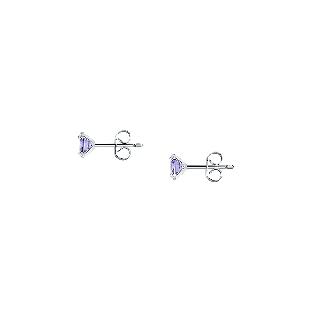 Boucles D'oreilles Puce Cathédrale En Argent 925 Avec Diamant Cz Rose - Neuf Avec étiquettes