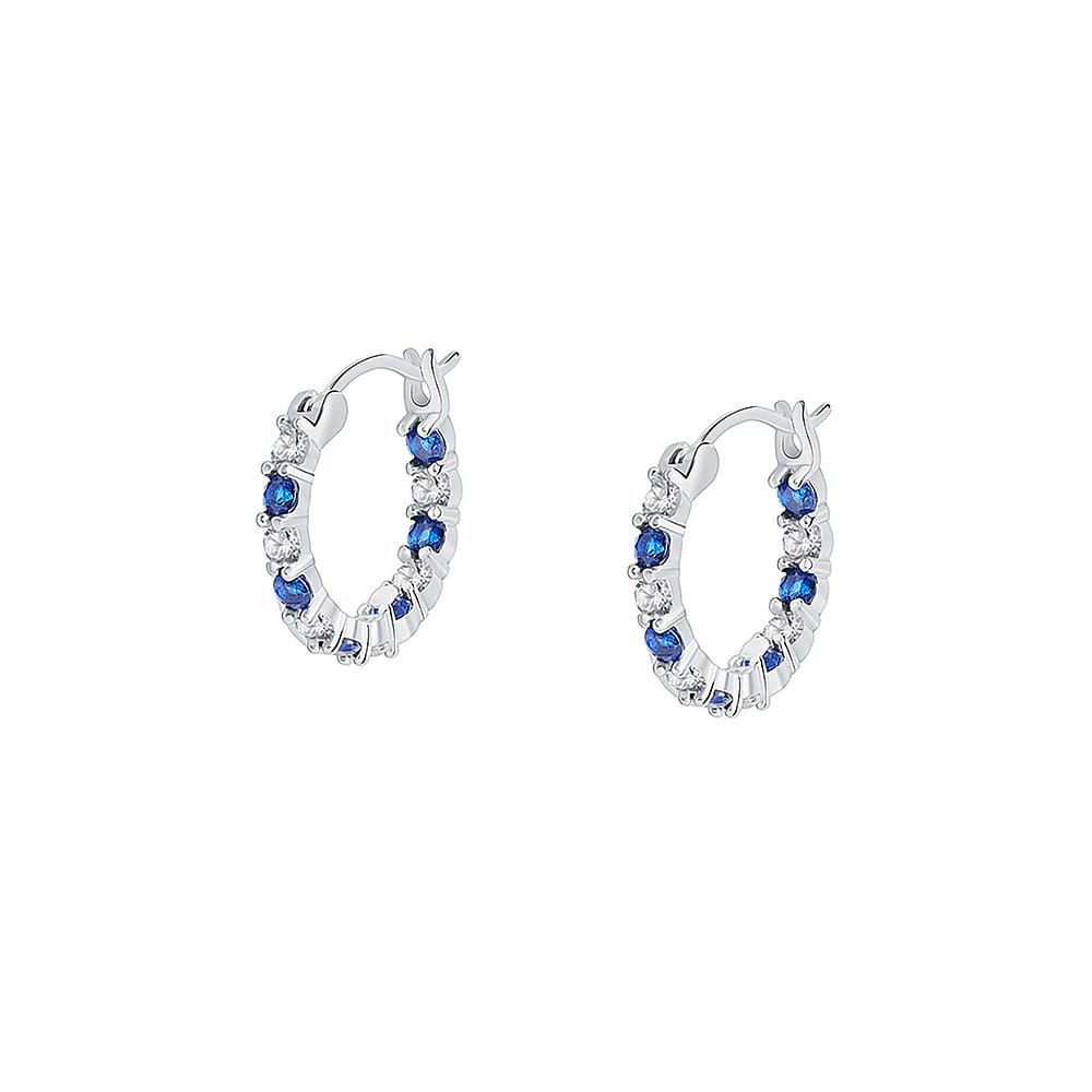 Boucles D'oreilles En Argent 925 Et Zircons - Fermoir Dormeuse - Réf. 35000661 - Neuf Avec étiquettes