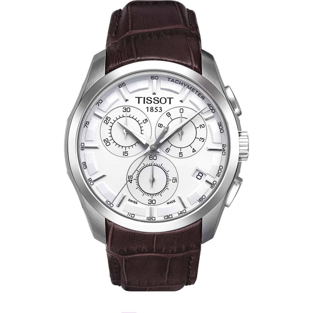 Montre Mécanique Tissot Homme - Boîtier Acier Argenté, Cadran Blanc Index Carrés - Occasion Sans Bracelet