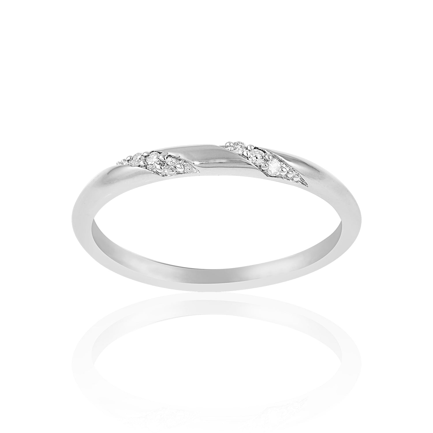 Bague Alliance En Or 18 Carats Avec Diamants - 0,64 Carat, 4,40 G, Occasion, Magnifique