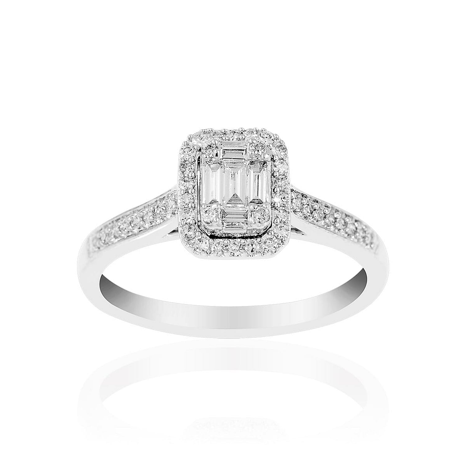 2 Bagues Empilables Divadora En Or 14 Carats Et Diamants - Taille 7.75, Or Blanc Et Rose, Occasion