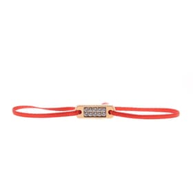 Bracelet LES INTERCHANGEABLES en Métal,Tissu Rouge et Cristal