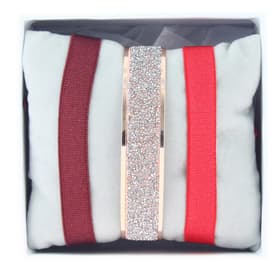 Bracelet LES INTERCHANGEABLES en Tissu Multicolore et Cristal