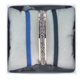 Bracelet LES INTERCHANGEABLES en Tissu Multicolore et Cristal
