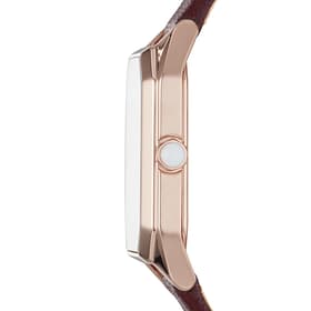 Montre Femme EMPORIO ARMANI en Cuir V&eacute;ritable Rouge Etanche