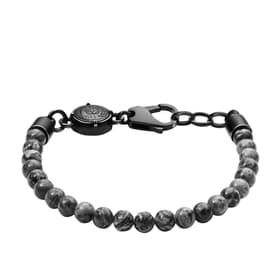 Bracelet DIESEL en Acier Noir et Perle Synthétique Grise