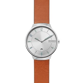 Montre Homme SKAGEN en Cuir Marron Etanche