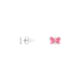 Boucles d'oreilles CLEOR en Argent 925/1000 et Laque Rose