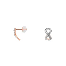 Boucles d'oreilles CLEOR en Or 375/1000 Rose et Oxyde