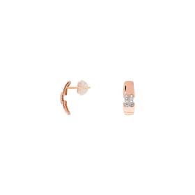 Boucles d'oreilles CLEOR en Or 375/1000 Rose et Diamant