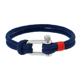 Bracelet LES HAUBANS en Acier et Corde Bleu Marine