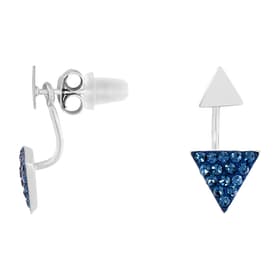 Boucles d'oreilles Pendantes CLEOR en Argent 925/1000 et Cristal Bleu