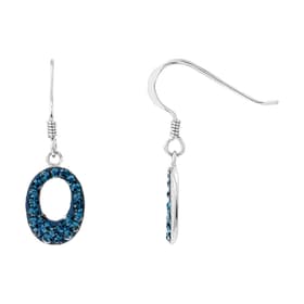 Boucles d'oreilles CLEOR en Argent 925/1000 et Cristal Bleu