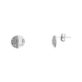 Boucles d'oreilles CLEOR en Argent 925/1000 Blanc et Cristal Noir
