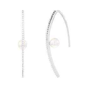 Boucles d'oreilles CLEOR en Argent 925/1000 Blanc et Perle Blanche