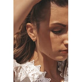 Boucles d'oreilles SOLIS en Argent 925/1000 Jaune et Oxyde