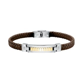 Bracelet MORELLATO en Acier Bicolore et Cuir Marron