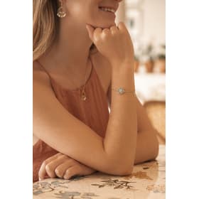 Bracelet TIPY en Argent 925/1000 Jaune et Turquoise Synthétique