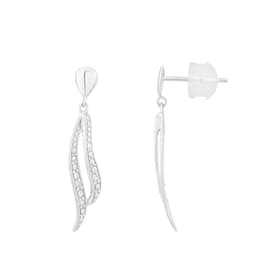 Boucles d'oreille CLEOR en Or 375/1000 Blanc et Diamant
