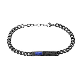 Bracelet IROKOI en Acier Noir et Lapis Lazuli