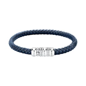 Bracelet MORELLATO en Acier Gris et Cuir Bleu