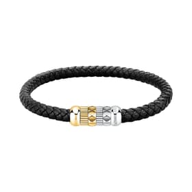 Bracelet MORELLATO en Acier Bicolore et Cuir Noir