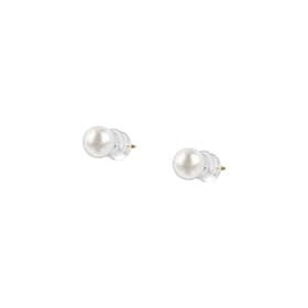 Boucles d'oreilles CLEOR en Or 375/1000 Blanc et Perle de culture Blanche