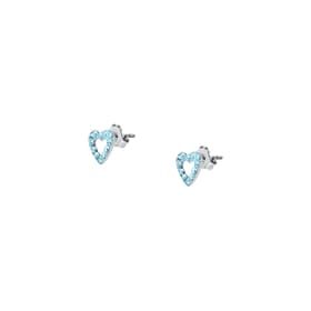 Boucles d'oreilles CLEOR en Argent 925/1000 et Oxyde Bleu