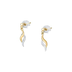 Boucles d'oreilles CLEOR en Or 375/1000 Bicolore et Diamant