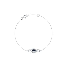 Bracelet CLEOR en Or 375/1000 Blanc, Saphir et Diamant