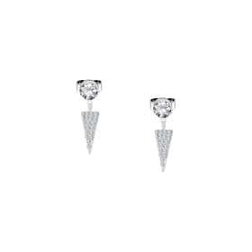 Boucles d'oreilles CLEOR en Argent 925/1000, Cristal Blanc et Oxyde