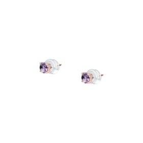 Boucles d'oreilles CLEOR en Or 375/1000 Rose et Améthyste Violet