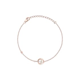 Bracelet CLEOR en Argent 925/1000 Rose et Perle Synthétique Blanche