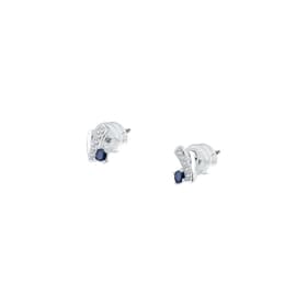 Boucles d'oreilles CLEOR en Or 375/1000 Blanc et Saphir