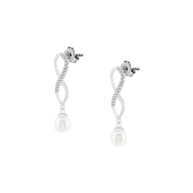 Boucles d'oreilles PERLE DE NUIT en Argent 925/1000 Blanc et Perle