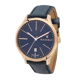 Montre Homme MASERATI ATTRAZIONE en Cuir Bleu