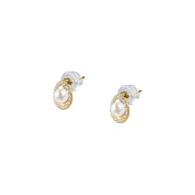 Boucles d'oreilles CLEOR en Or 375/1000 Jaune et Perle de culture Blanche