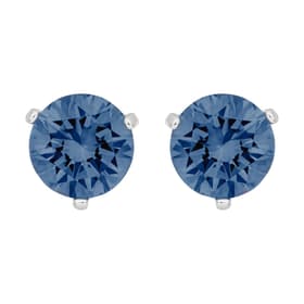 Boucles d'oreilles SWAROVSKI en Métal et Cristal Bleu