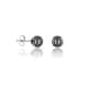 Boucles d'oreilles CLEOR en Argent 925/1000 et Perle Synthétique Grise