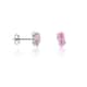 Boucles d'oreilles CLEOR en Argent 925/1000 et Oxyde Rose