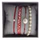 Bracelet LES INTERCHANGEABLES en Métal et Tissu Rouge