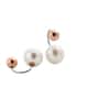 Boucles d'oreilles SKAGEN en Acier Rose et Perle Synthétique Blanche