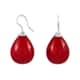 Boucles d'oreilles CLEOR en Argent 925/1000 et Perle Synthétique Rouge