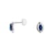 Boucles d'oreilles CLEOR en Or 375/1000 Blanc et Saphir
