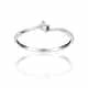 Bague CLEOR en Or 375/1000 Blanc et Diamant
