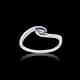 Bague CLEOR en Or 375/1000 Blanc et Am&eacute;thyste Violette