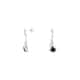 Boucles d'oreilles CLEOR en Argent 925/1000 et Nacre Noire